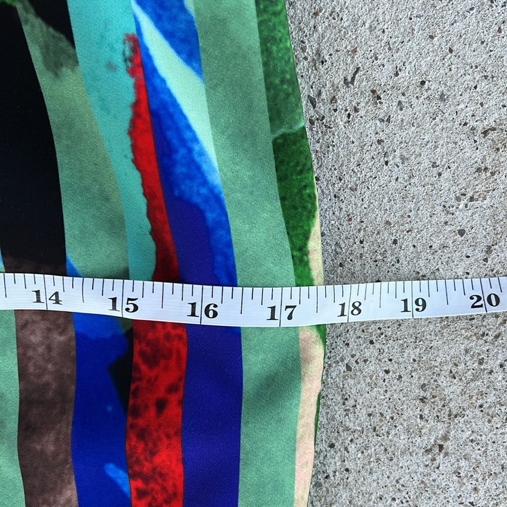 Milly Allison Mirage-Striped Multi Color Sleeveless Mini Dress Size 6 - Picture 11 of 15